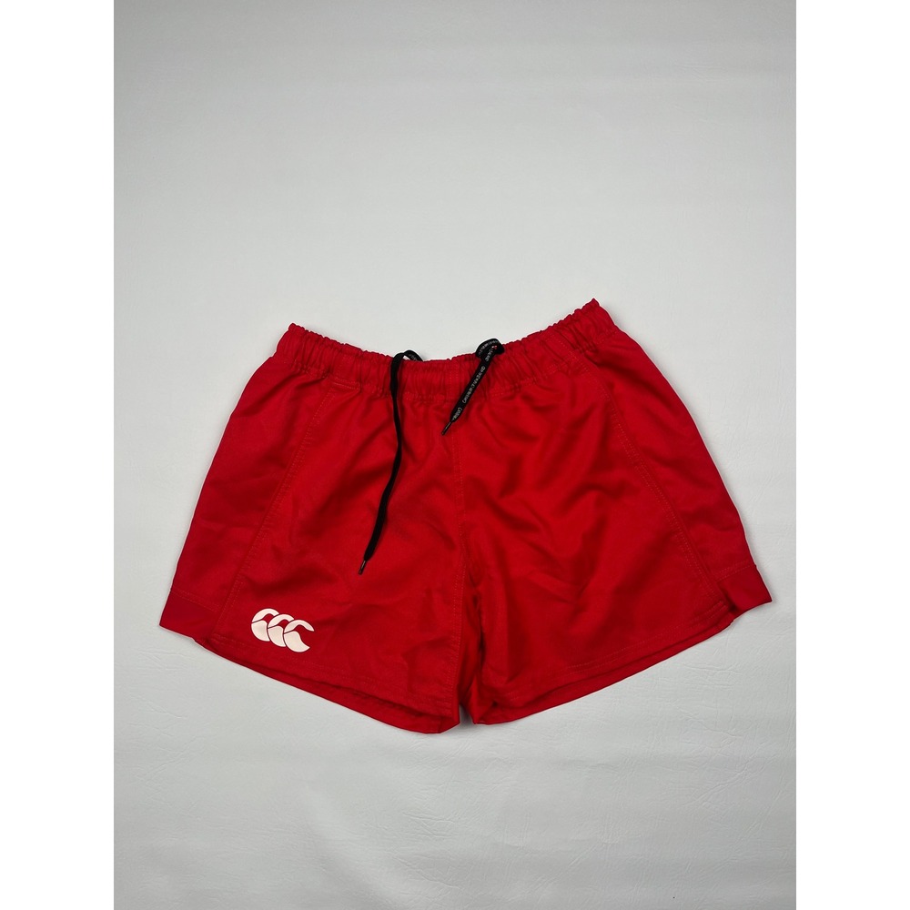 Canterbury Rugby Shorts Mens L Red Athletic Training Pockets